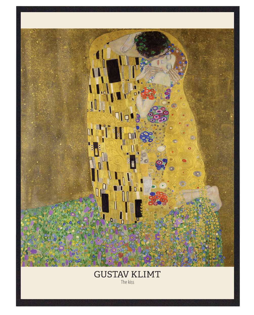 Gustav Klimt - Kysset Plakat til Kærlighed og Sensualitet