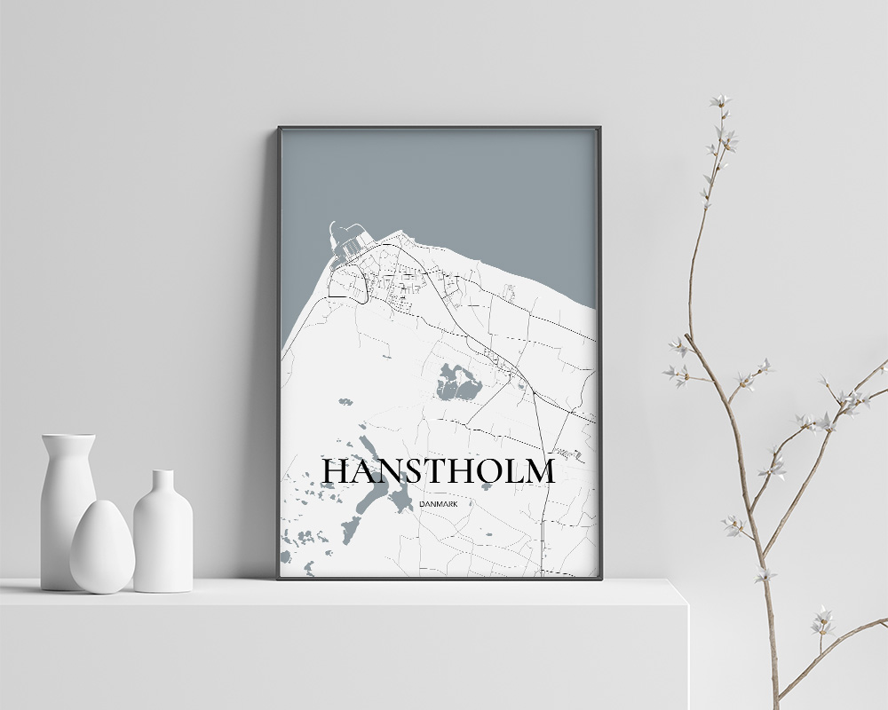 Hanstholm Plakat 50x70 cm – Minimalistisk Kunst til Dit Hjem