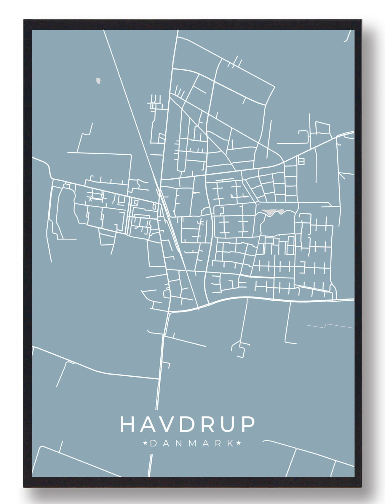 Havdrup Plakat - Lyseblå Tilbud fra Plakatdyr.dk