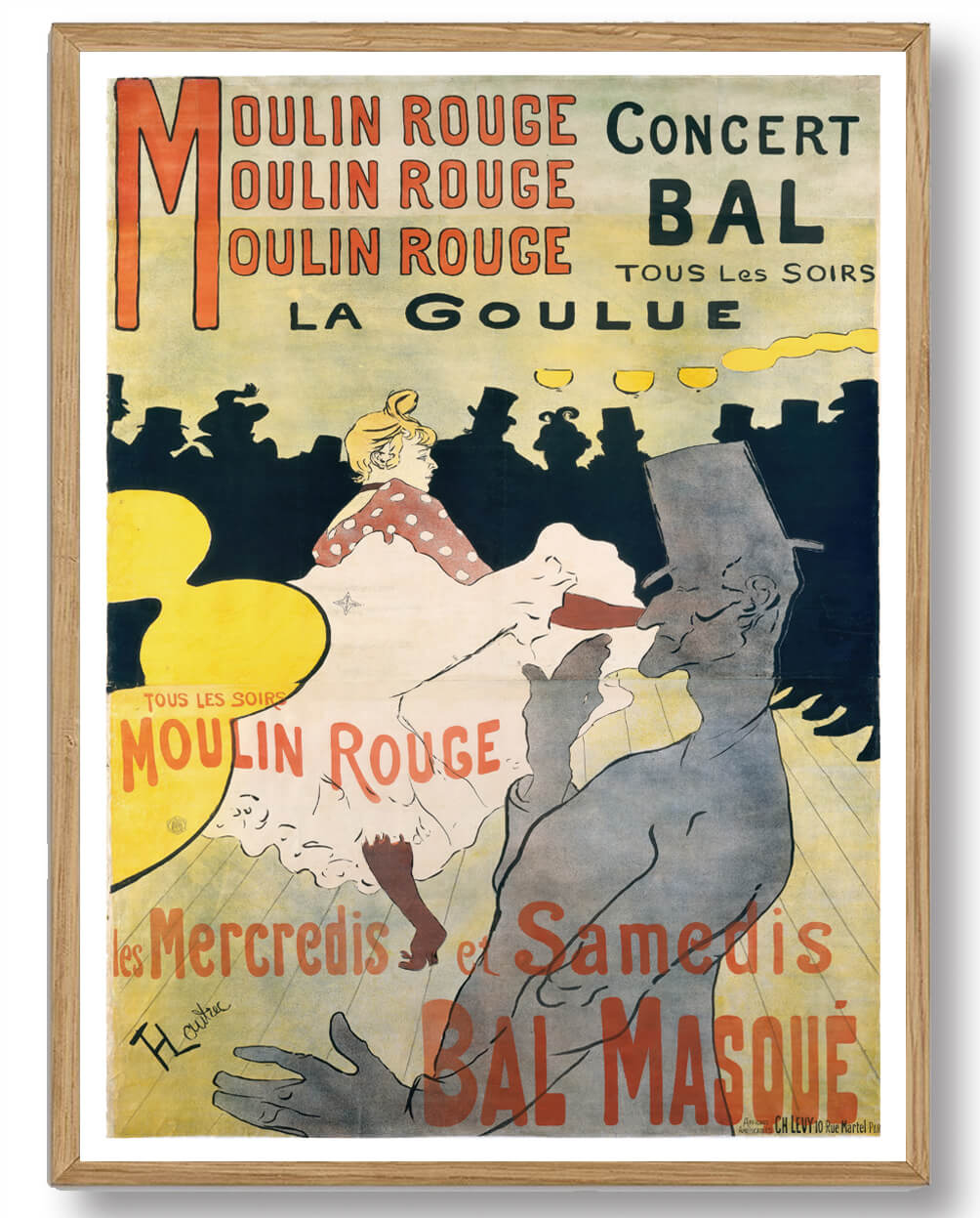 Henri De Toulouse-Lautrec Plakat: La Goulue ved Moulin Rouge