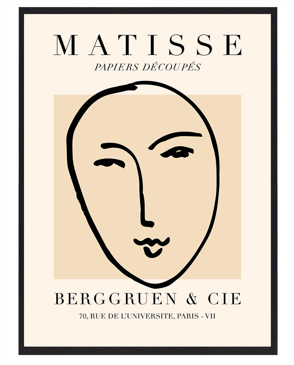 Henri Matisse - Abstrakt Ansigt Plakat på tilbud