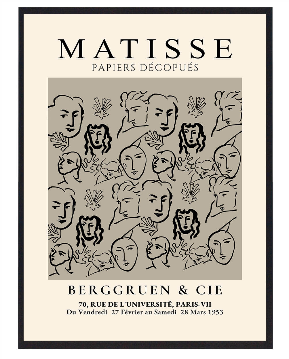 Henri Matisse Plakat - Berggruen og Cia Kunstværk
