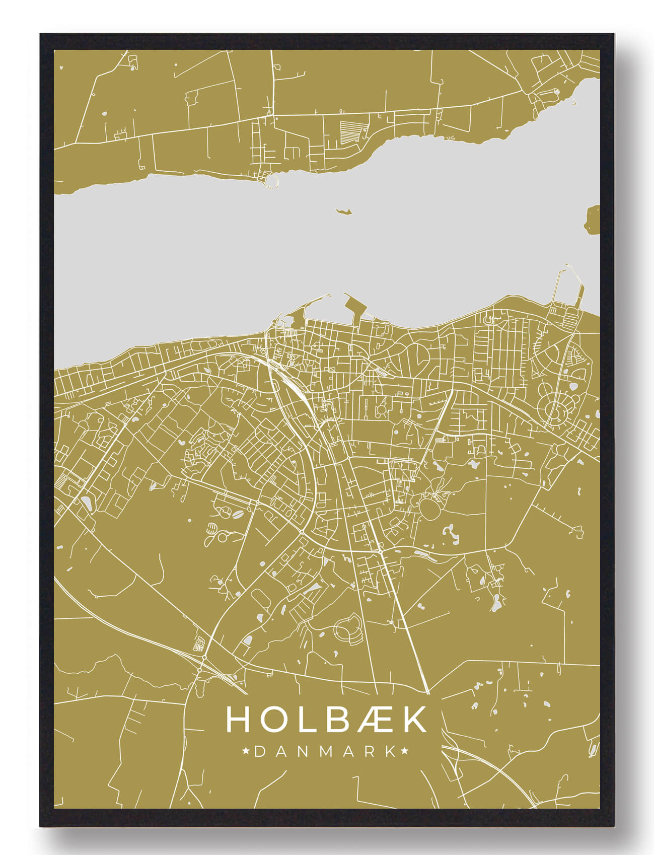 Holbæk Plakat – Gule Gader og Stræder, unik byplakat