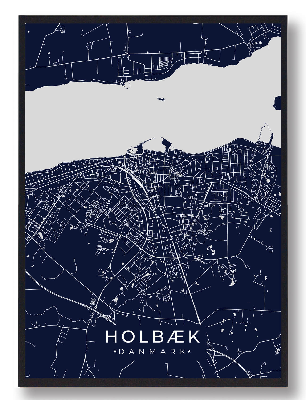 Holbæk Plakat i Mørkeblå – Perfekt til din indretning!