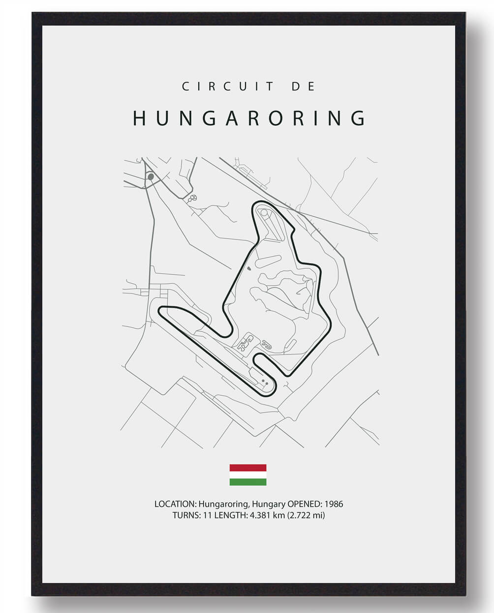 Hungaroring Formel 1 Plakat – Motorsportens Spænding!