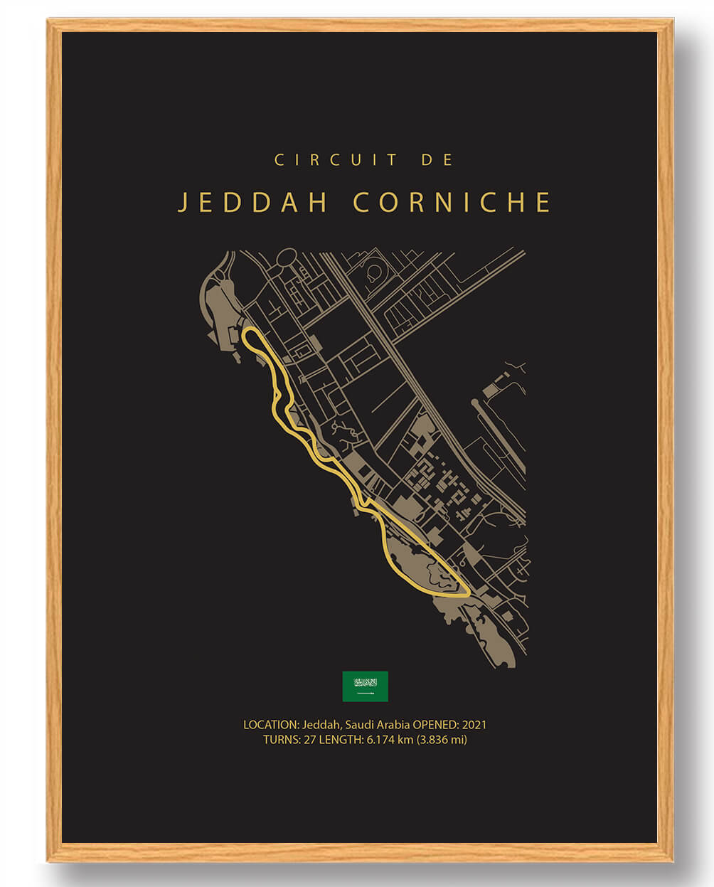 Jeddah Corniche Formel 1 Plakat – Racingens Verden