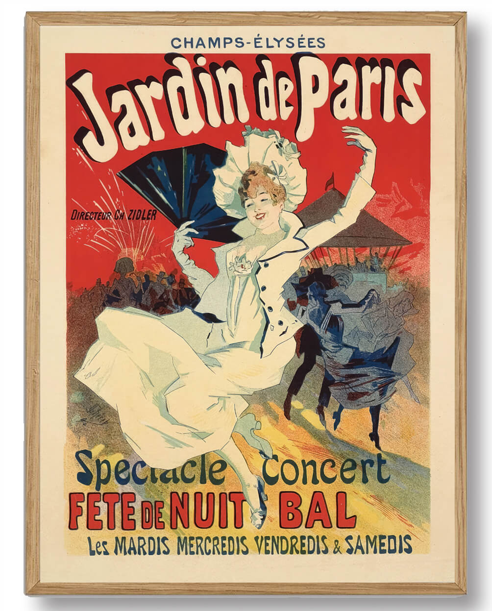 Jules Chéret - Jardin De Paris Plakat til Kunstelskere