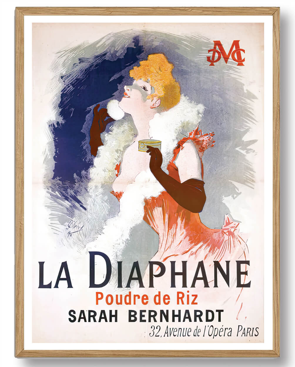 Jules Chéret La Diaphane Plakat - Farverig Elegance