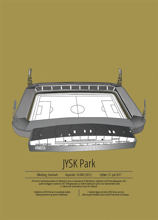 Silkeborg IF Stadion Plakat - Fanartikel til Stadionoplevelsen