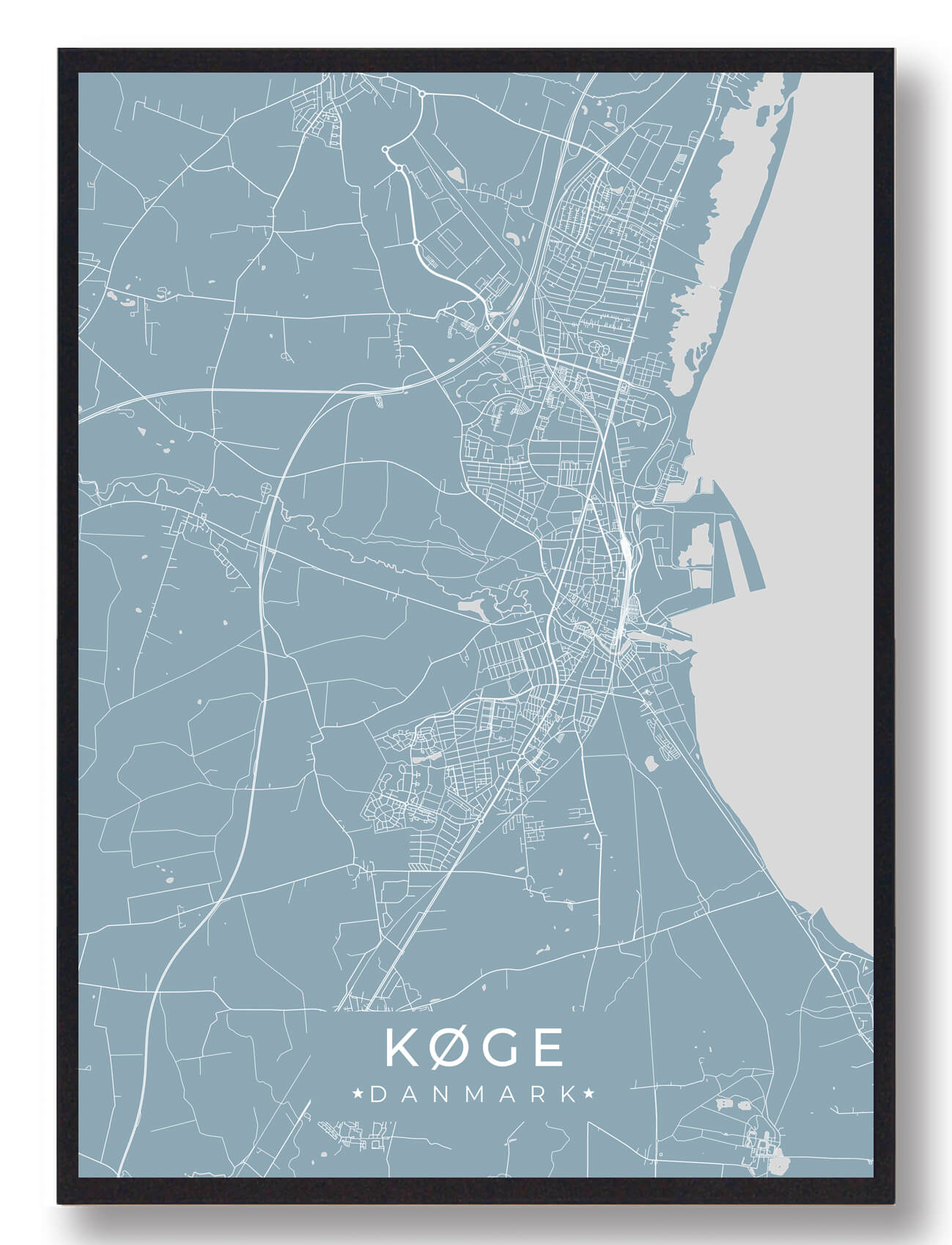 Køge Plakat i Lyseblå – Ideel til din Indretning!