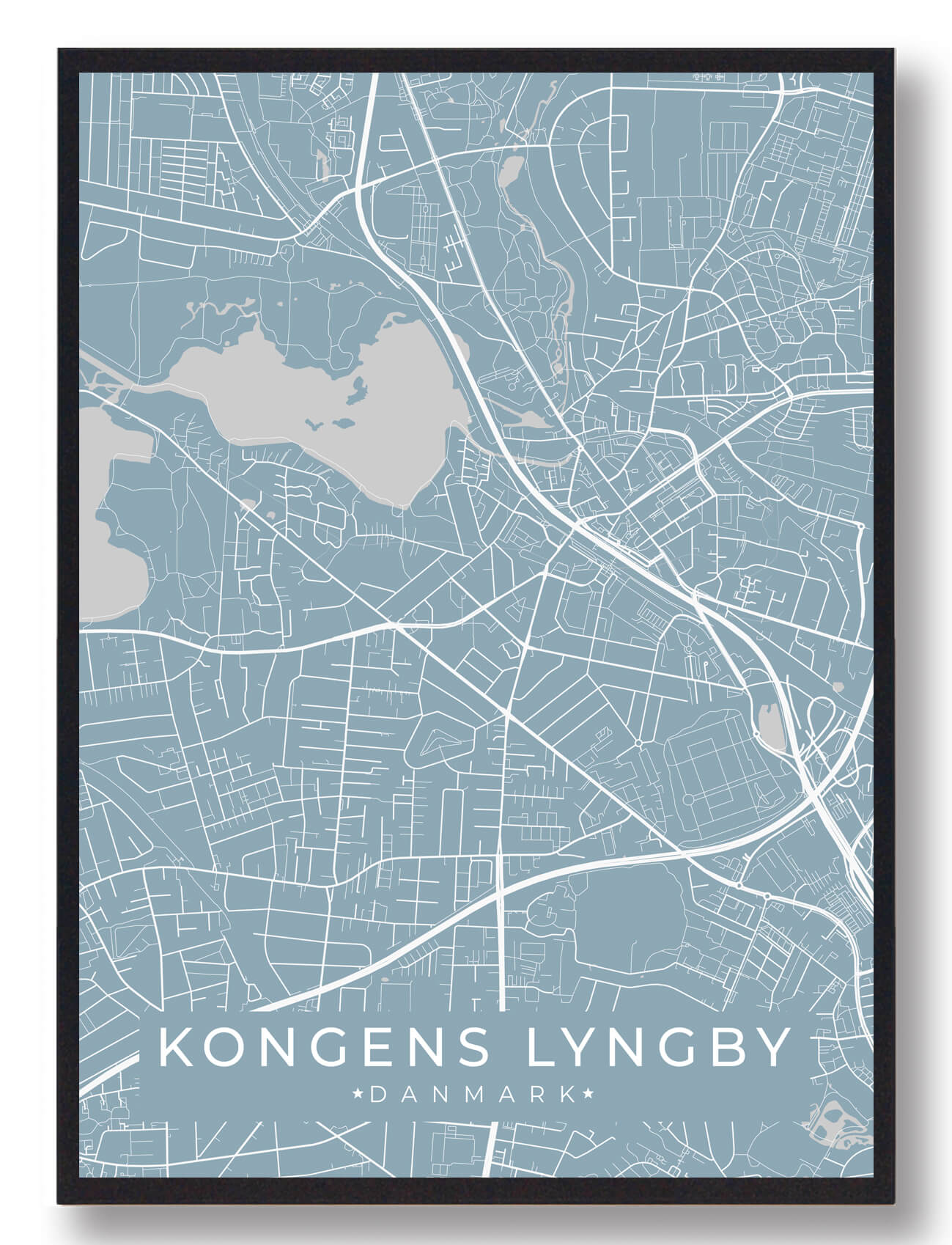 Kongens Lyngby Byplakat - Lyseblå Tilbud!
