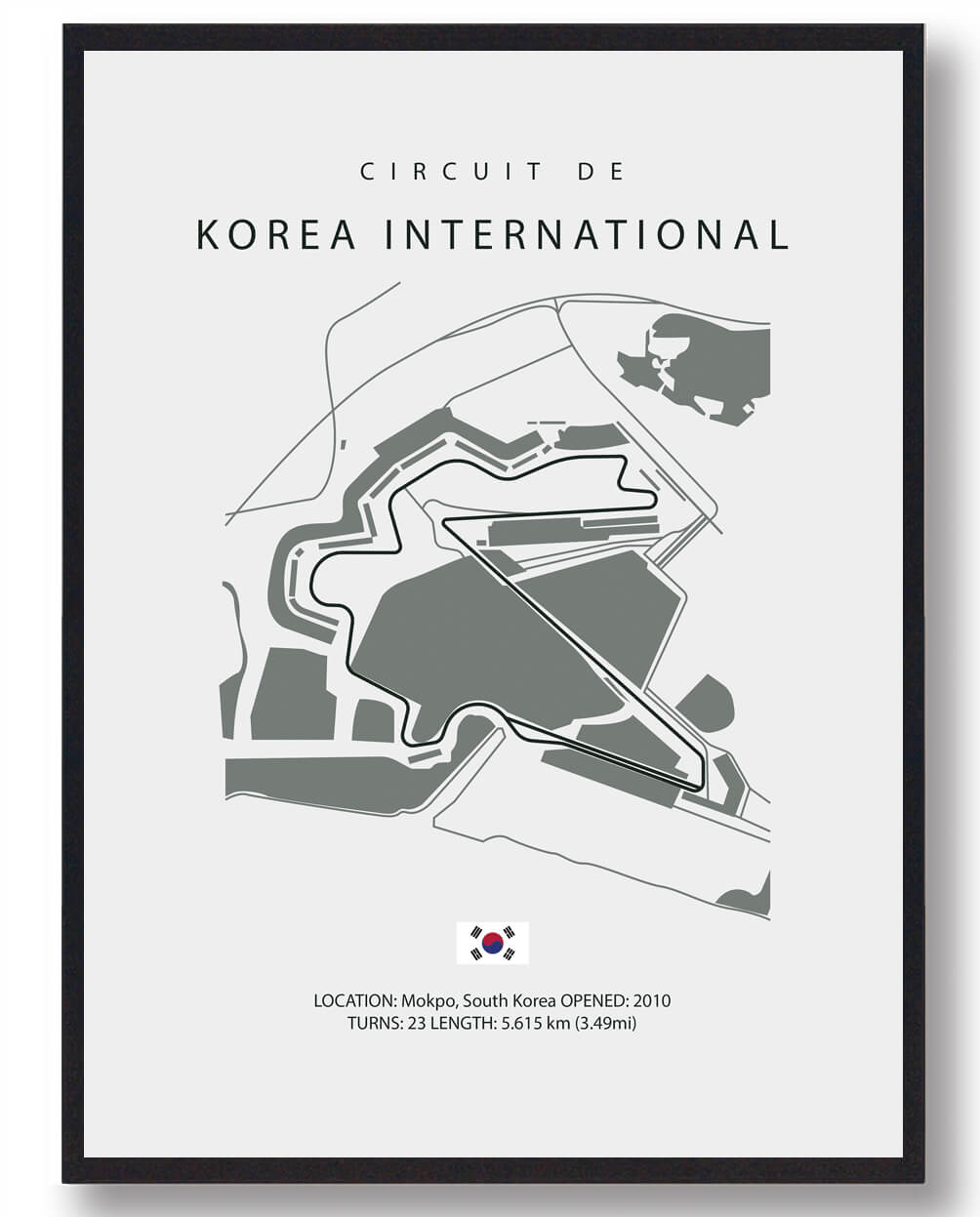 Korea International Circuit Formel 1 Plakat – Racing Design