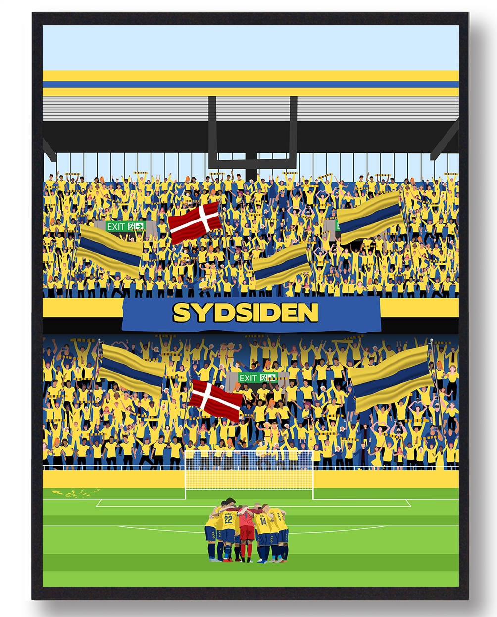 Brøndby Fans Fodboldplakat - Oplev Jubelen på Stadion!