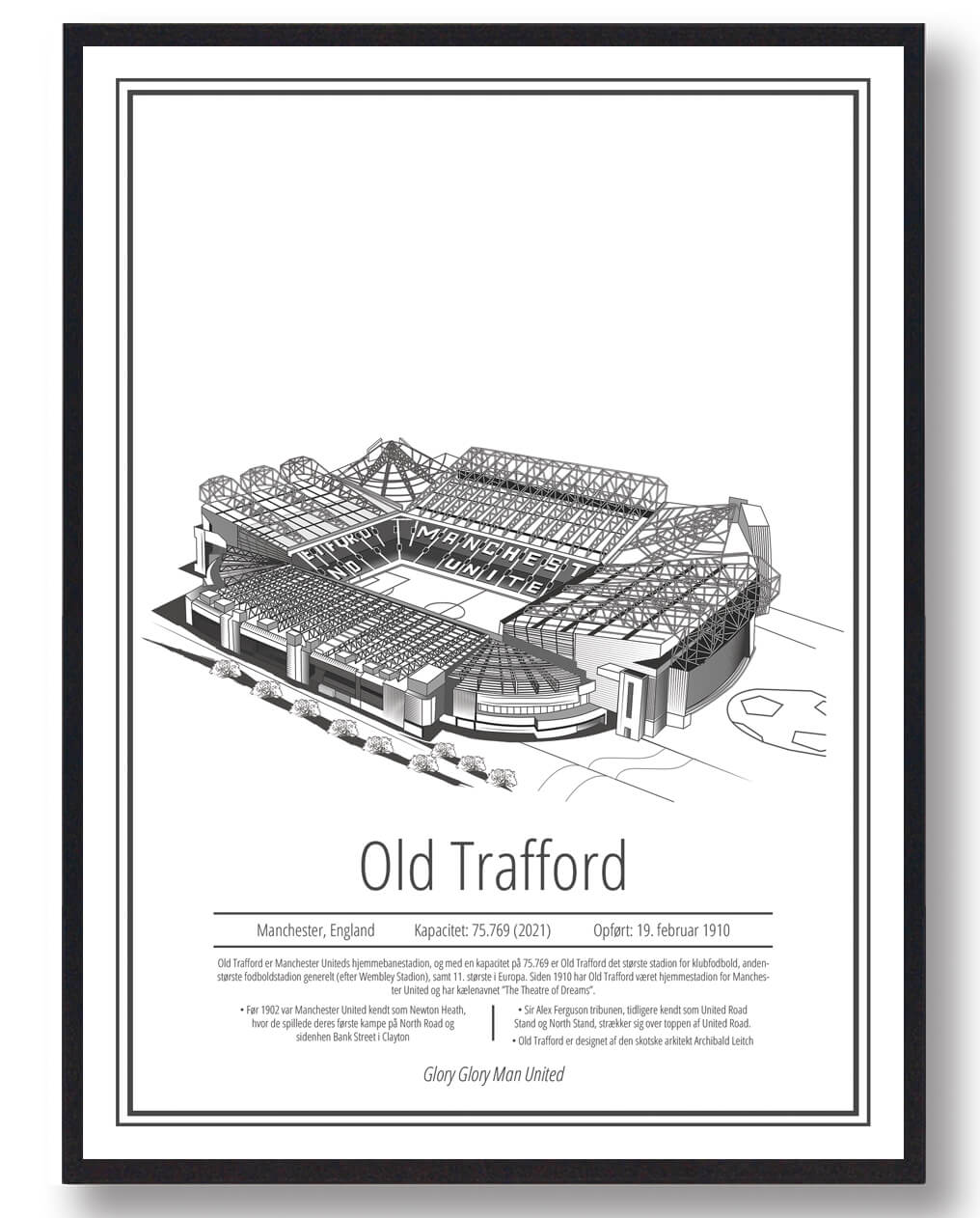 Old Trafford Stadionplakat - Uundgåelig for Manchester United-fans