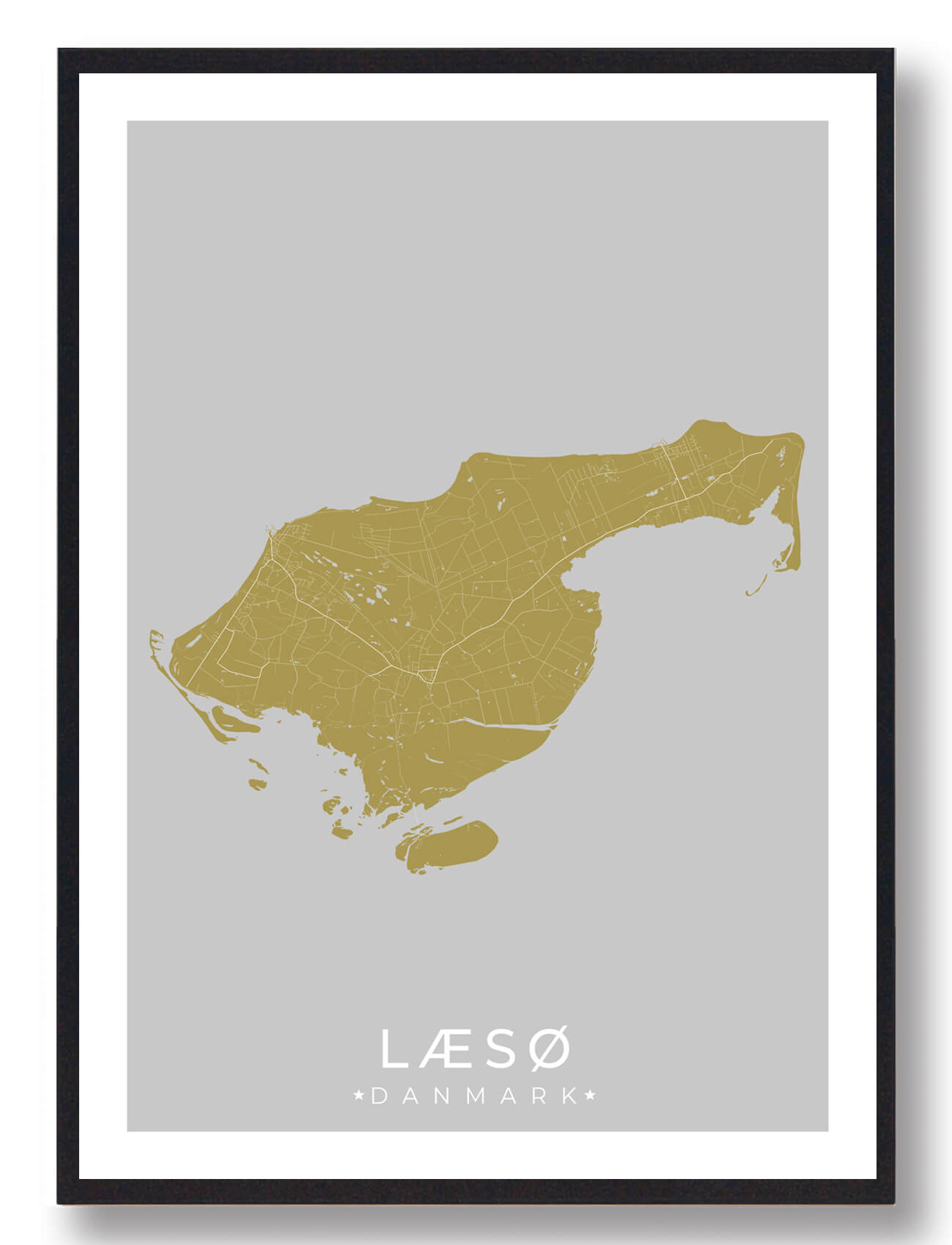 Læsø Plakat i Gul – Skøn Kunst til Dit Hjem