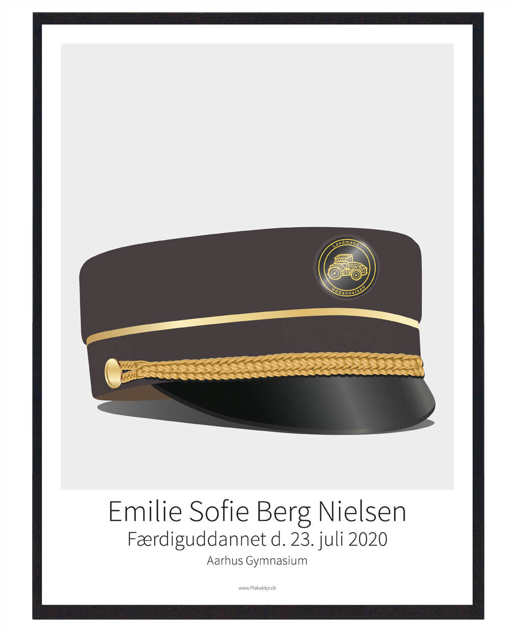 Sort Landmand Plakat - Fejr Uddannelsens Milepæl!