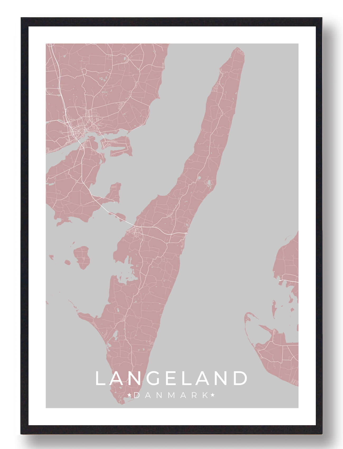 Langeland Plakat i Rosa – Skøn indretning til dit hjem!