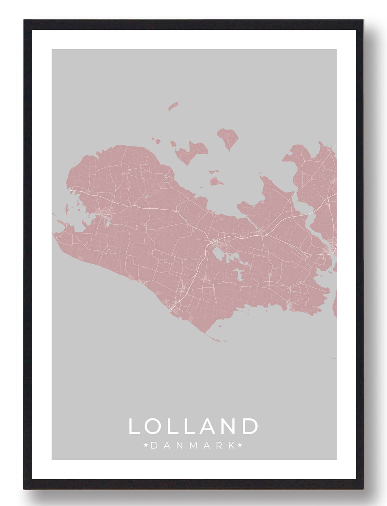 Lolland Plakat - Rosa: Udforsk Øens Skønhed og Charme