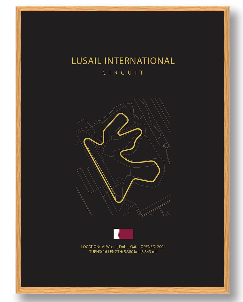 Lusail International Circuit Formel 1 Plakat – Unik Kunst