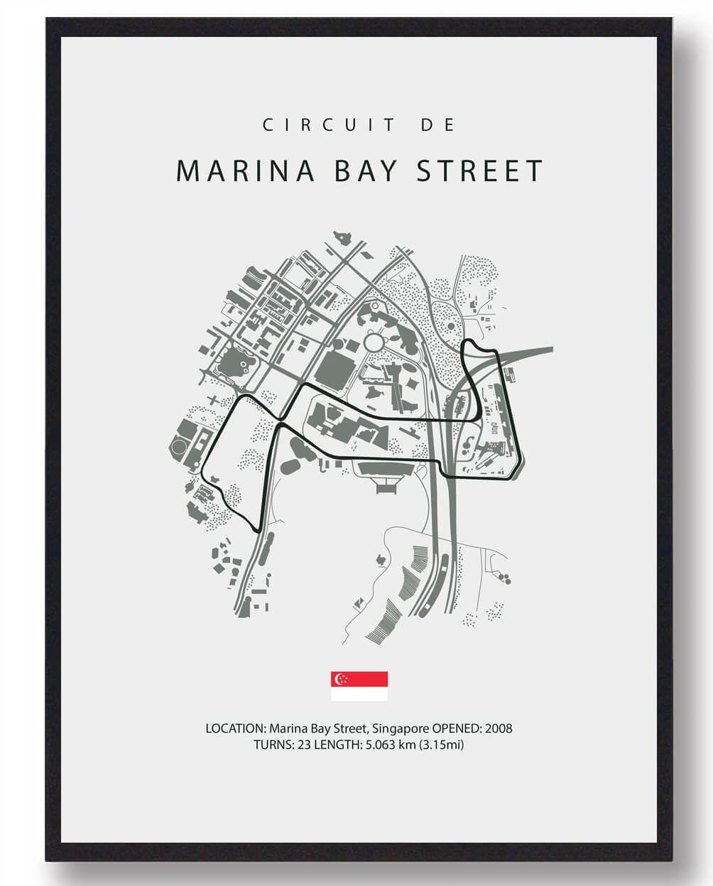 Marina Bay Street Circuit Formel 1 Plakat - Fantastisk Udsigt