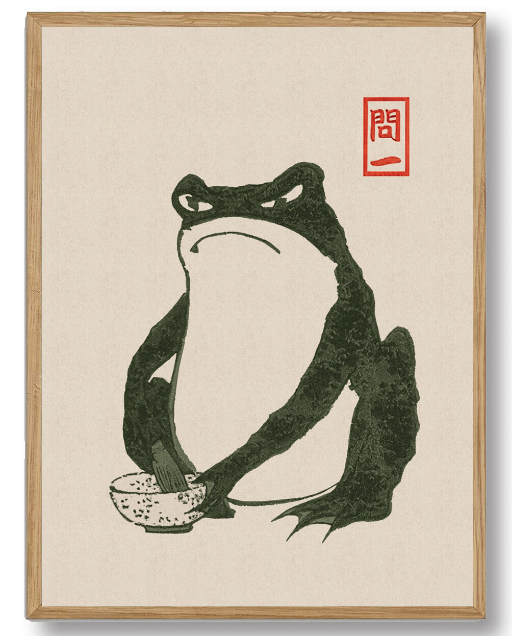 Matsumoto Hoji - Grøn Frø Plakat til Dit Hjem