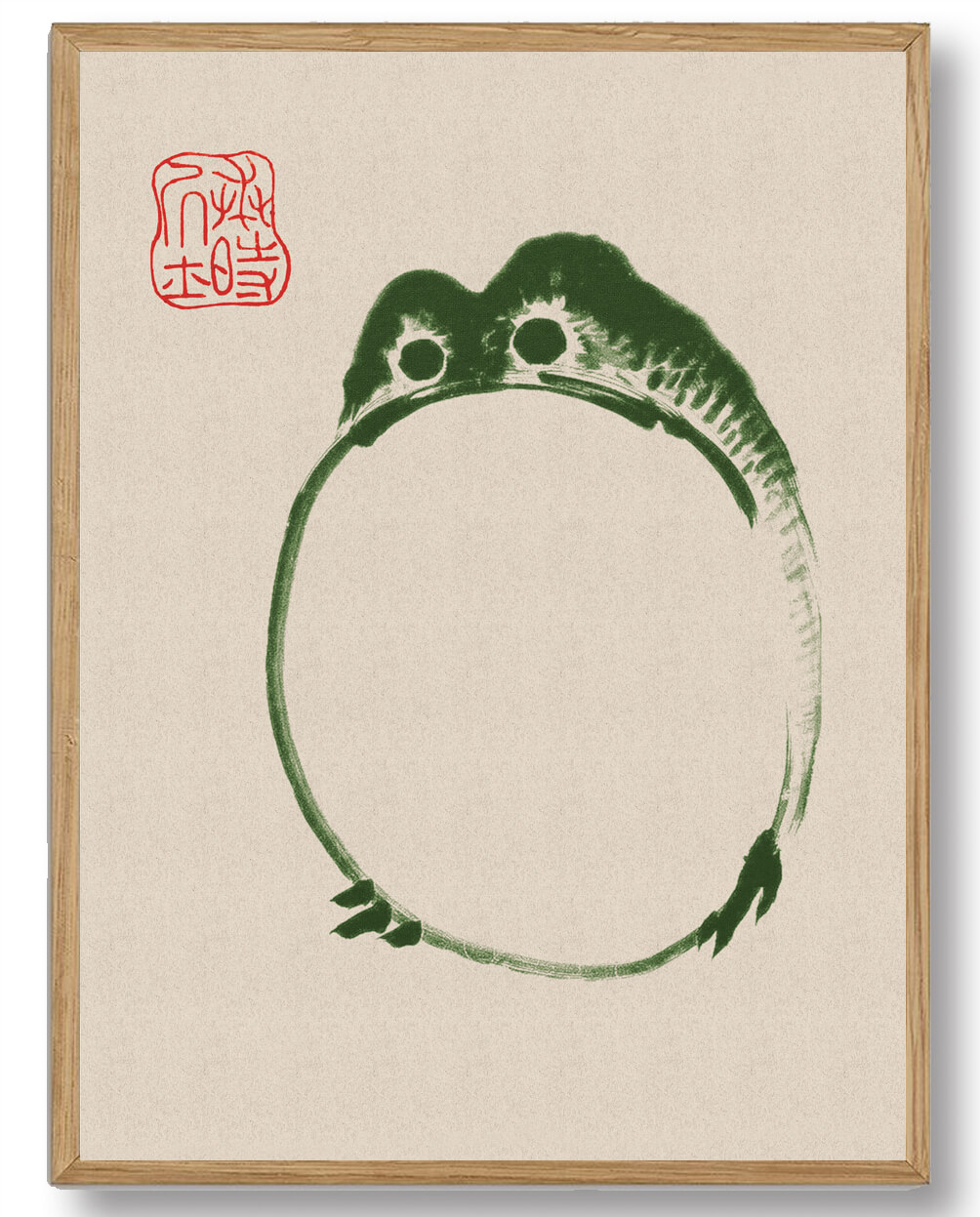 Matsumoto Hoji Plakat - Green Frog Kunstværk til Dit Hjem