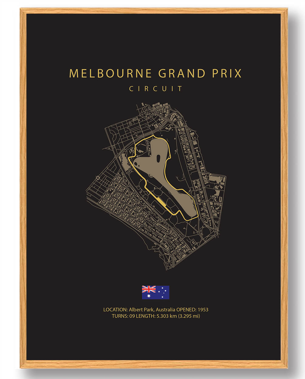 Melbourne Grand Prix Formel 1 Plakat – Oplev Spændingen!