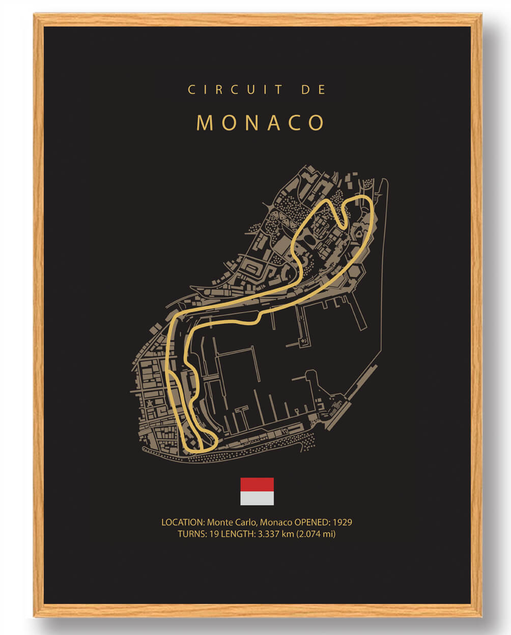 Monacos Grand Prix Formel 1 Plakat – Elegance til Væggen