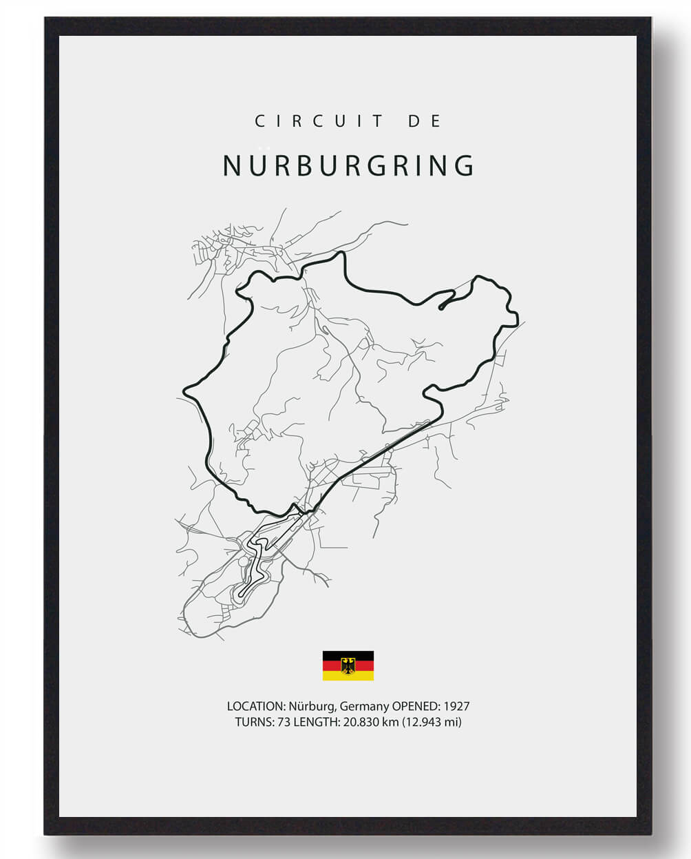 Nürburgring Formel 1 Plakat - Oplev Racingens Historie