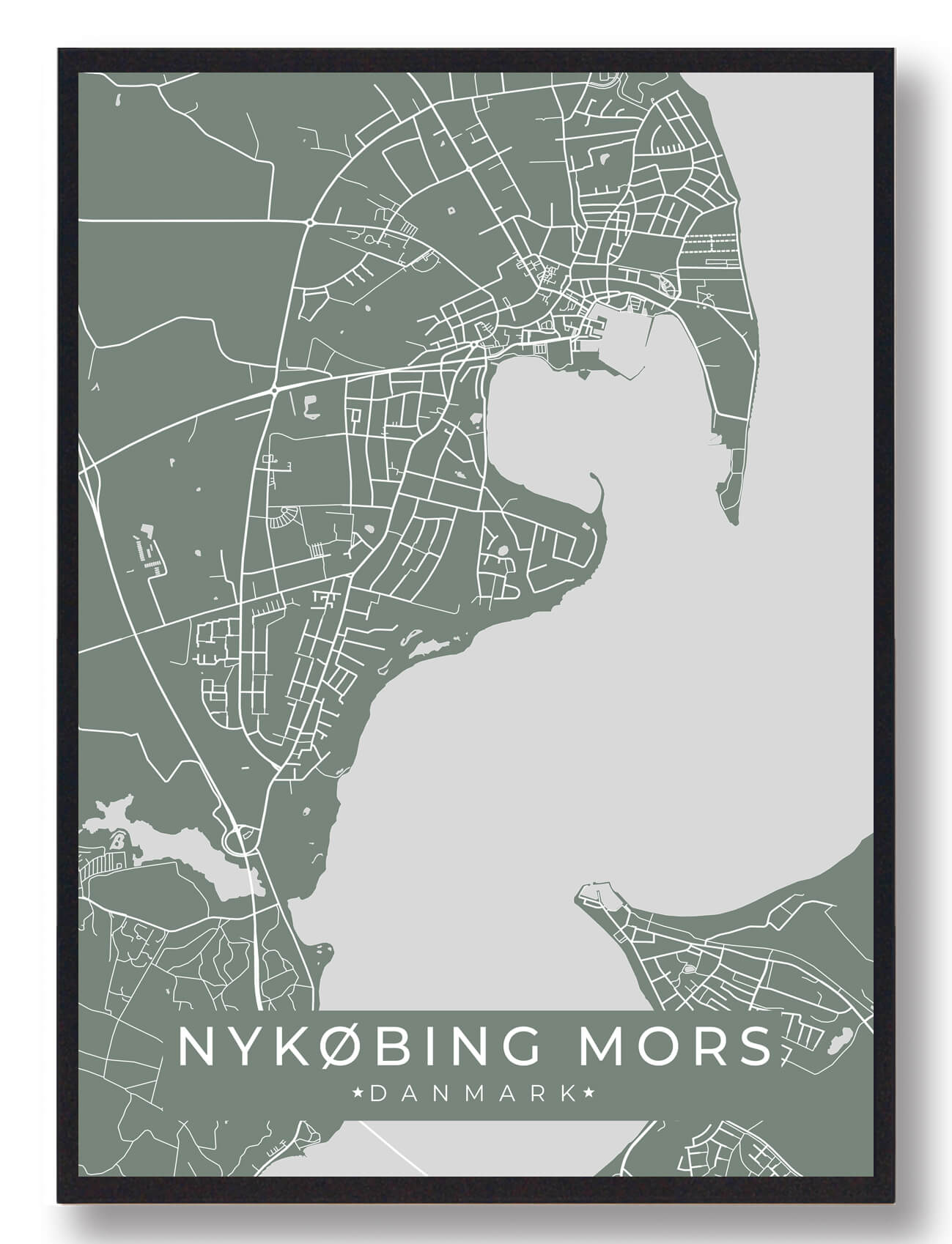 Nykøbing Mors Plakat - Grøn Dekoration til Dit Hjem