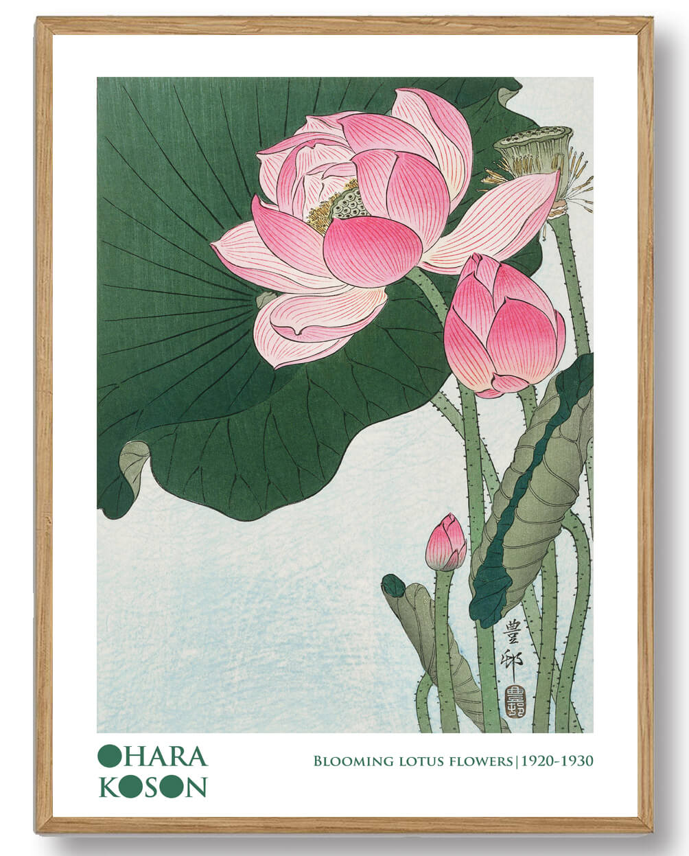 Ohara Koson Lotus - Elegant Kunstværk til Dit Hjem