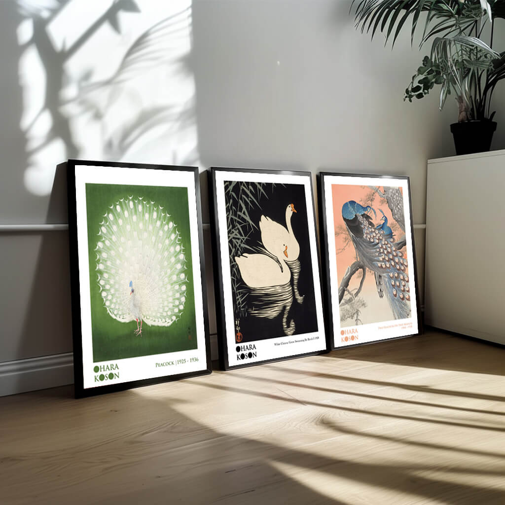 Trio Plakatsæt Ohara Koson - Japansk Elegance Tilbud