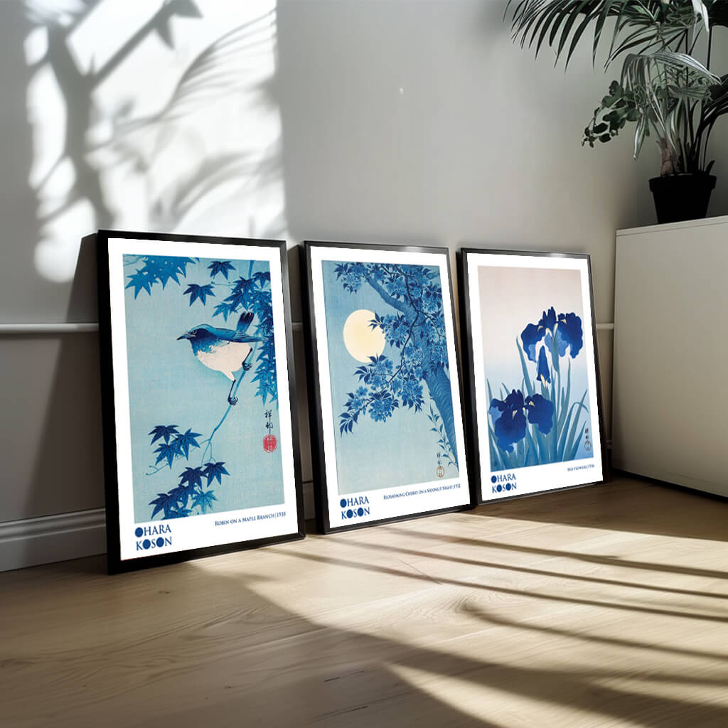 Trio Plakatsæt Ohara Koson No - Japansk Kunsttilbud