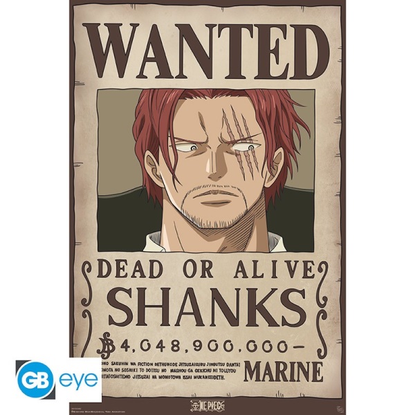 One Piece Wanted Shanks Plakat - Fantastisk Tilbud!