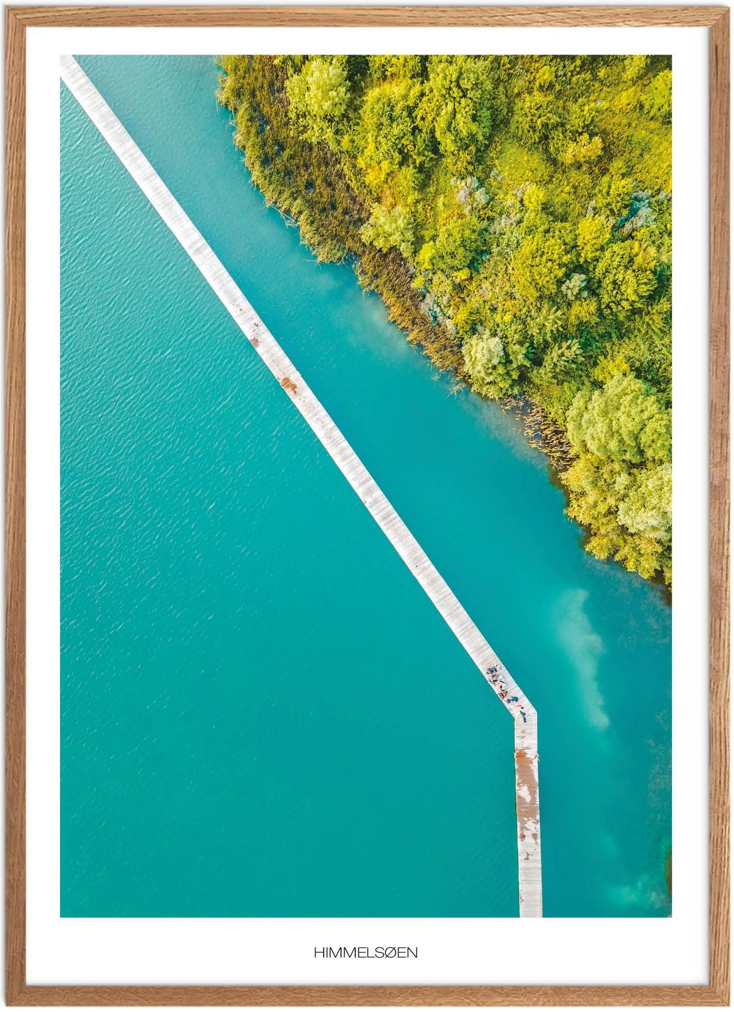 Plakat Himmelsøen Bro Naturplakat Plakater østjylland Plakat Plakatsnedkeren Drone-plakater