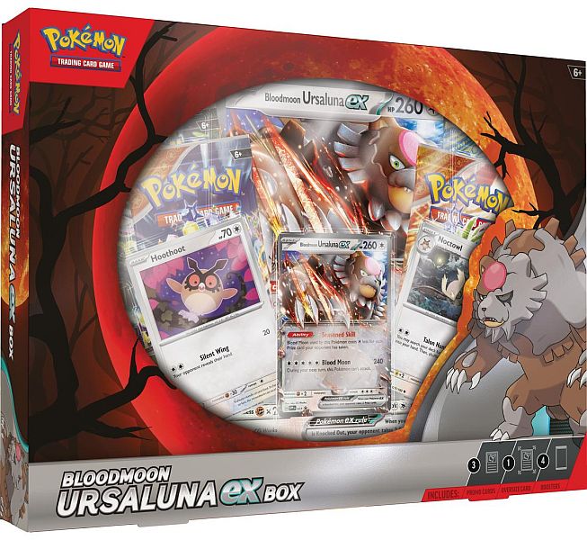 Pokemon Ex Box: Bloodmoon Ursaluna Ex 2024 Boosters