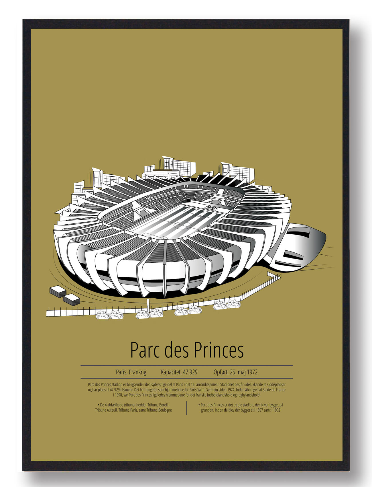 Paris Saint-Germain Fodboldplakat - Gul Design