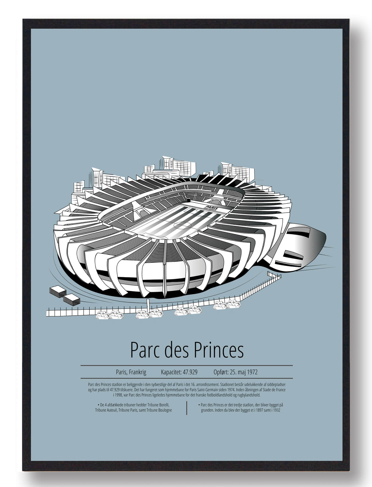 Paris Saint-Germain Fodboldplakat i Lyseblå Farve