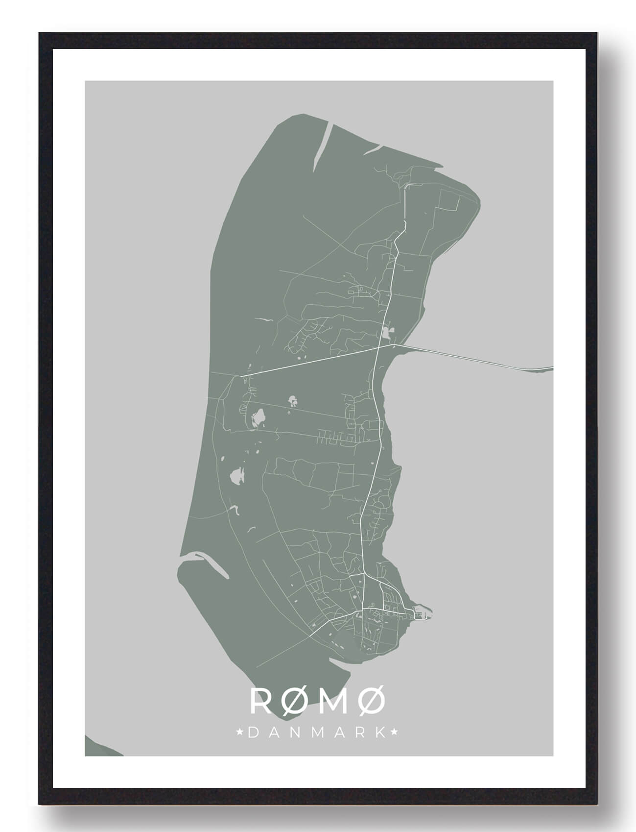 Rømø Plakat - Grøn: Vadehavsøens Skønhed i Dit Hjem