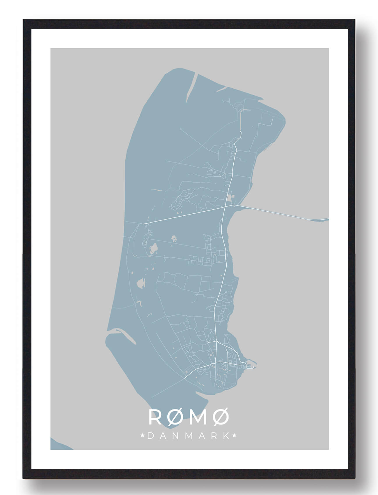 Rømø Plakat – Lyseblå Udsigt fra Syddanmark