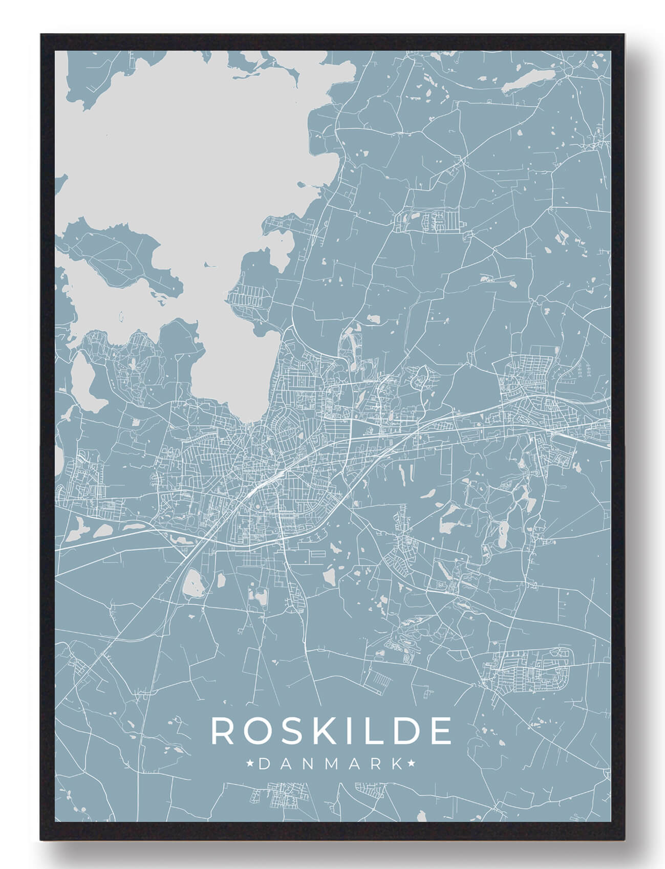 Roskilde Plakat - Lyseblå Design fra Plakatdyr.dk