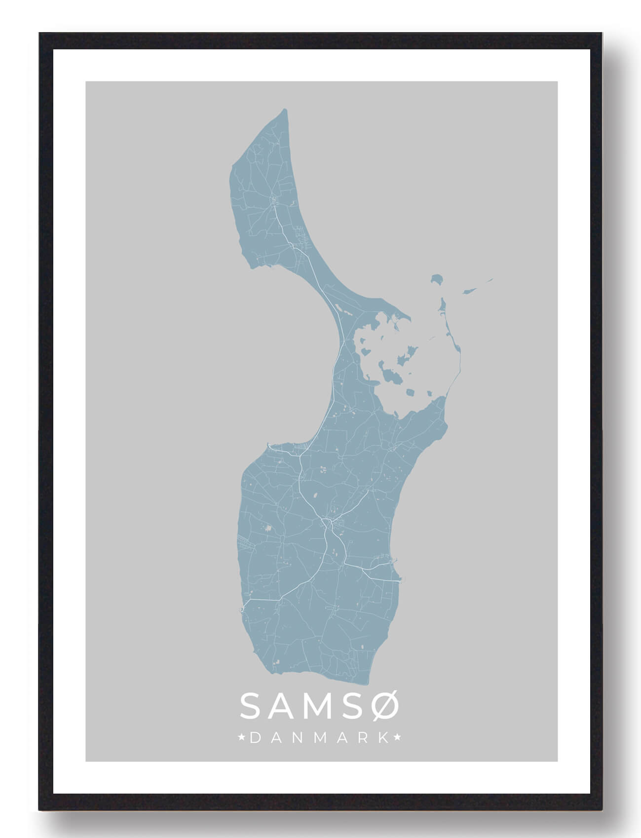 Samsø Plakat i Lyseblå – Fantastisk Tilbud!