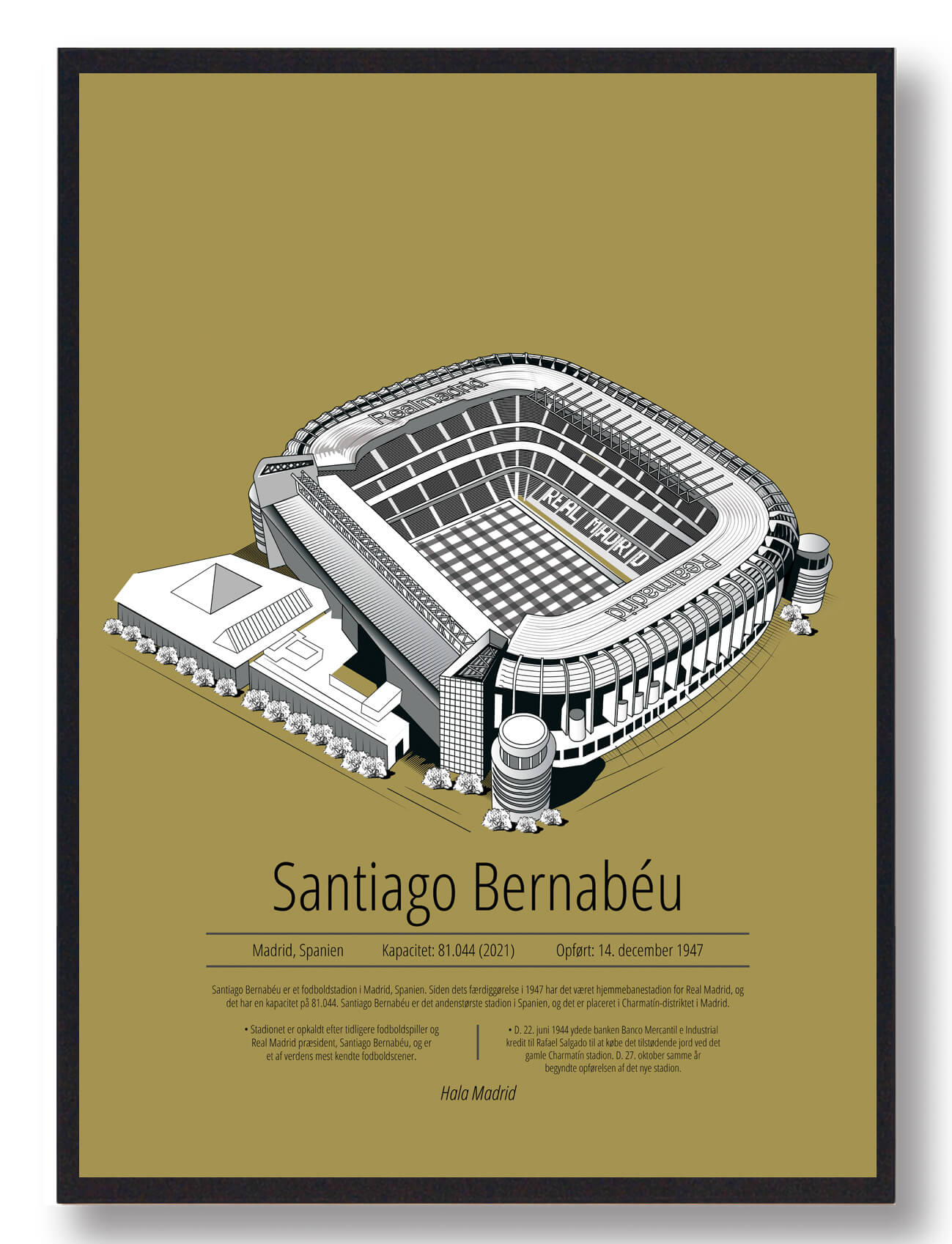 Santiago Bernabeu Plakat til Real Madrid Fan