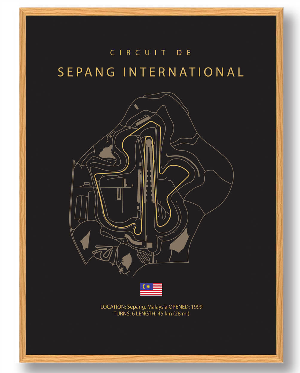 Sepang International Formel 1 Plakat - Motorsport Eventyr