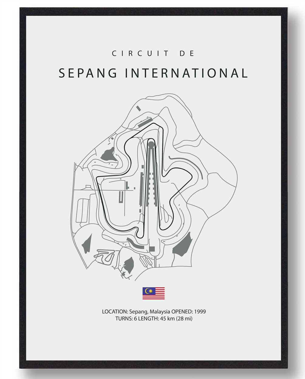 Sepang International Formel 1 Plakat – Oplev Hastigheden!