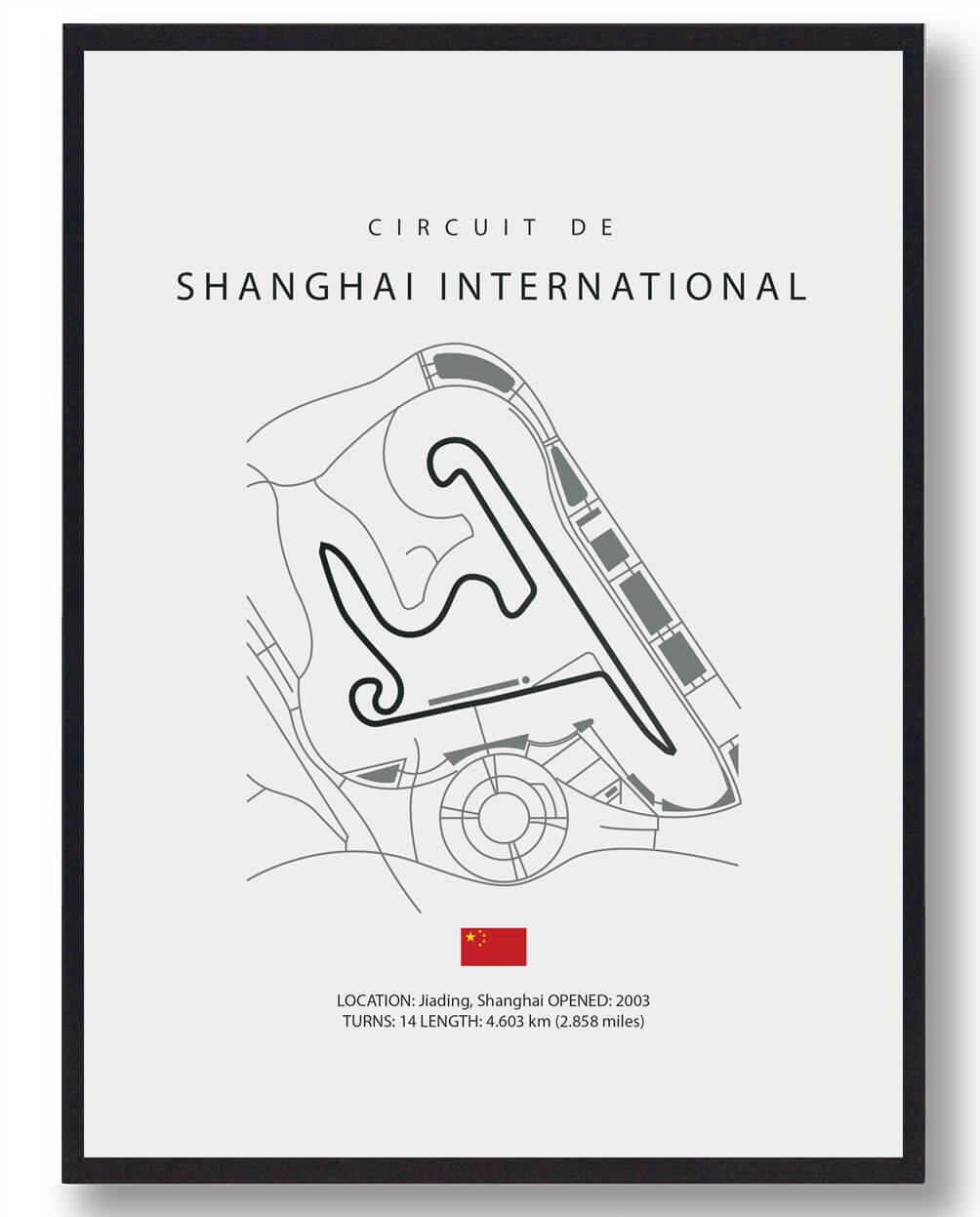 Formel 1 Plakat af Shanghai International Circuit - Unik Dekor!