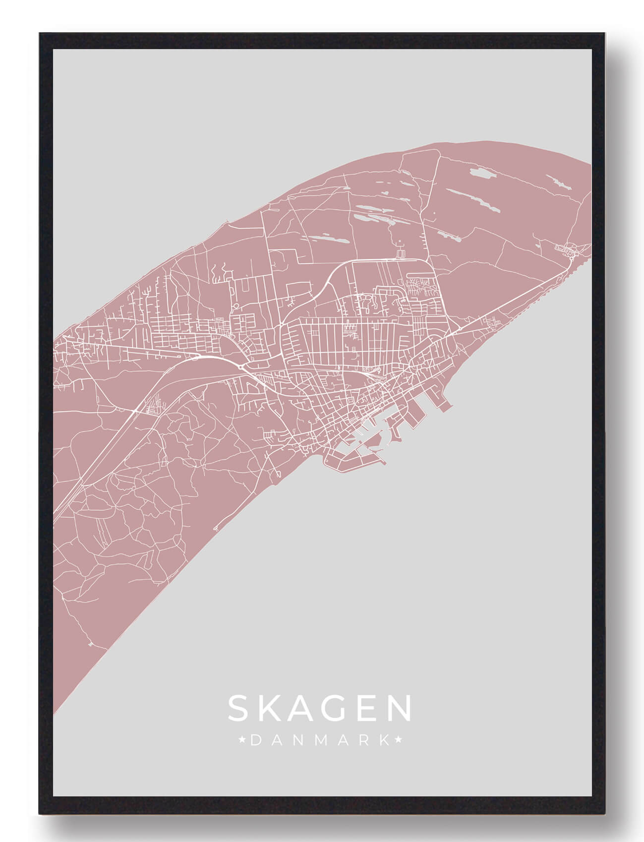 Skagen Plakat - Rosa til dit hjem fra Plakatdyr.dk