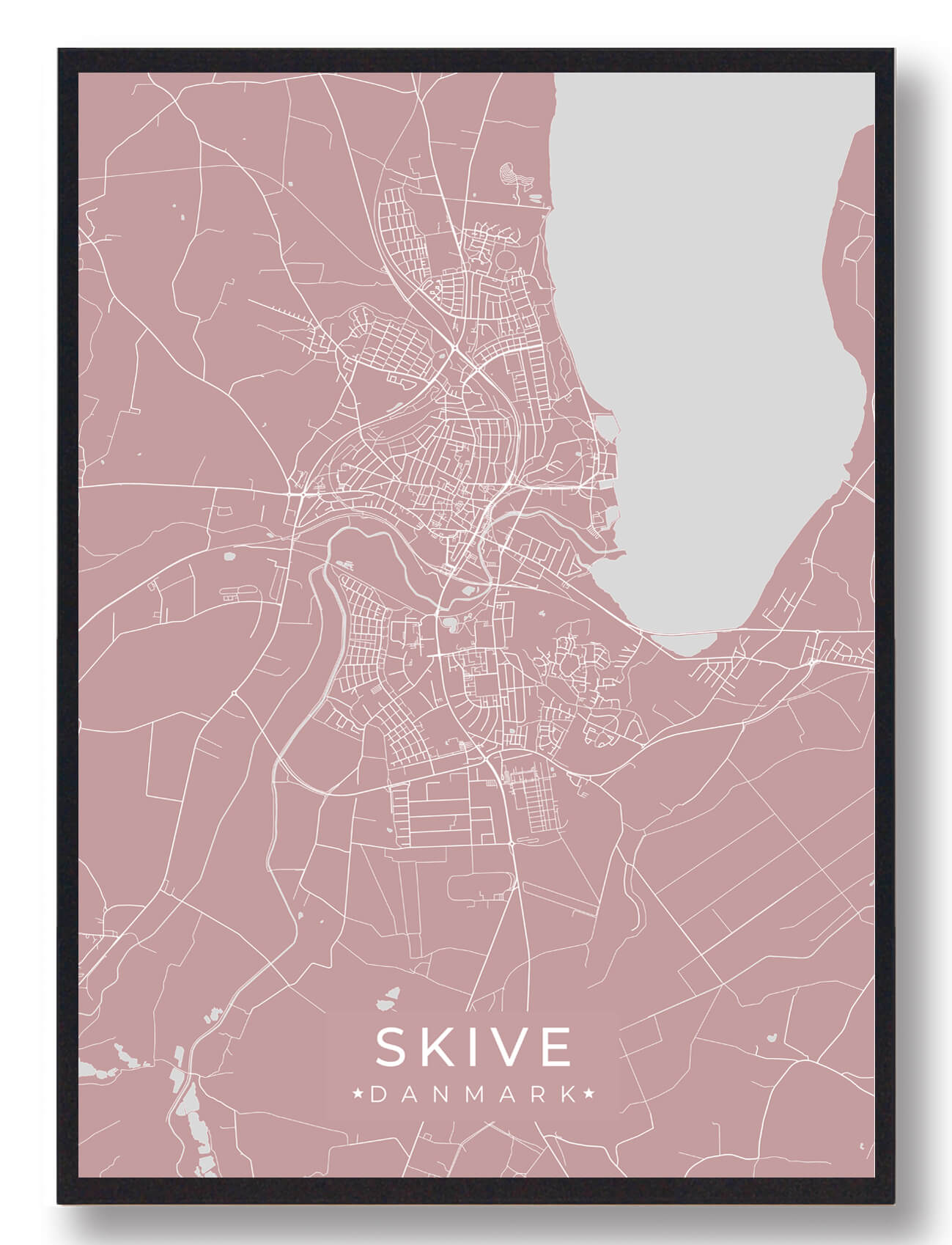 Skive Plakat i Rosa – Hyld Skives skønhed!