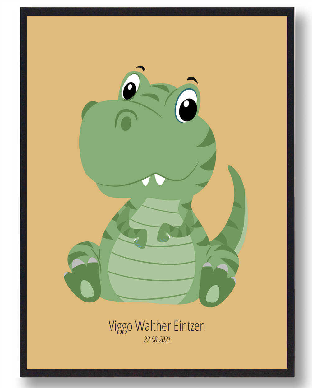 T-Rex Navneplakat - Unik indretning til børneværelset!
