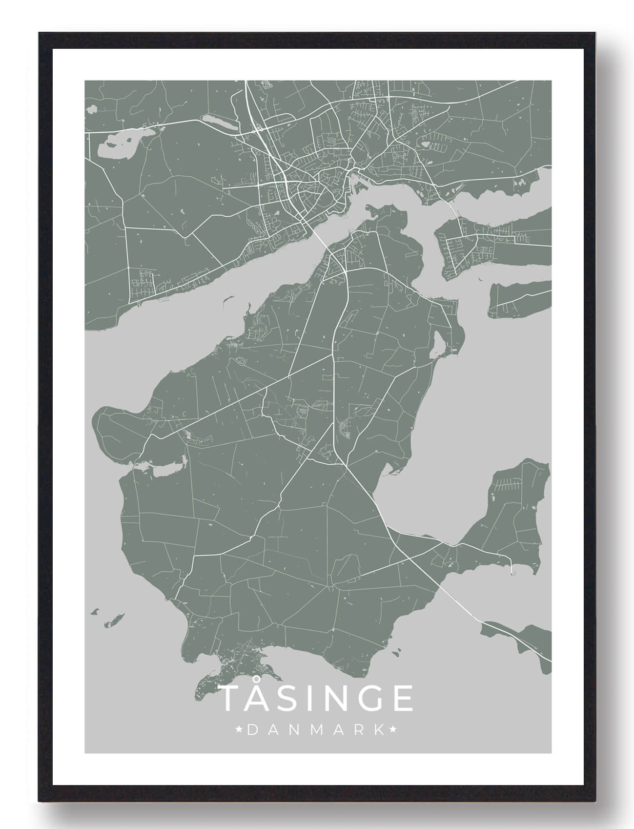 Tåsinge Plakat i Grøn – Udforsk det Sydfynske Øhav